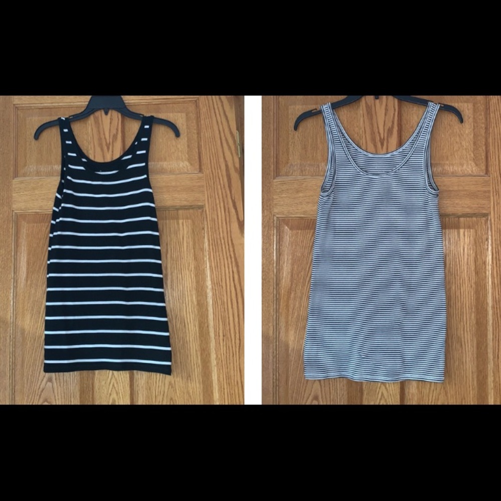 2 for $6 A New Day Striped Tank Tops Size Large